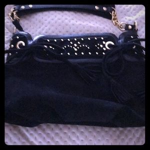 Black purse leather